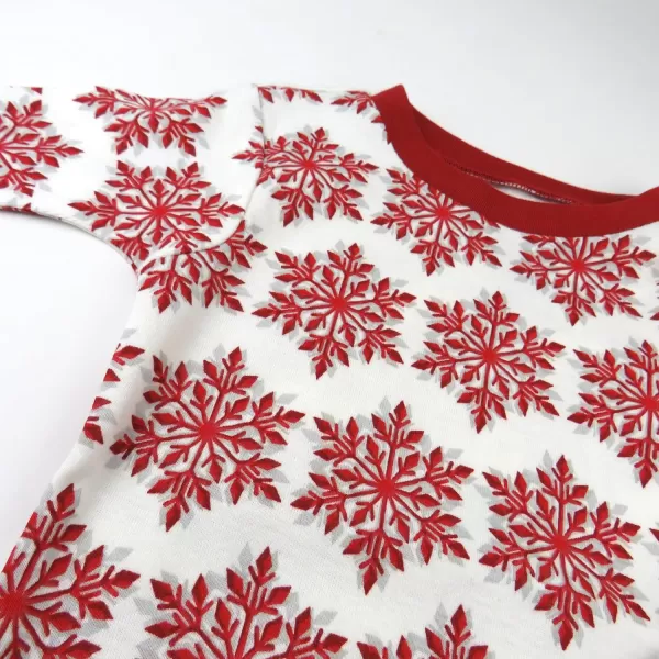 imageHonestBaby Baby Holiday 2Piece Pajamas Sleepwear PJs 100 Organic Cotton for Infant Baby and Toddler Boys ampamp Girls UnisexHoliday Snowflake