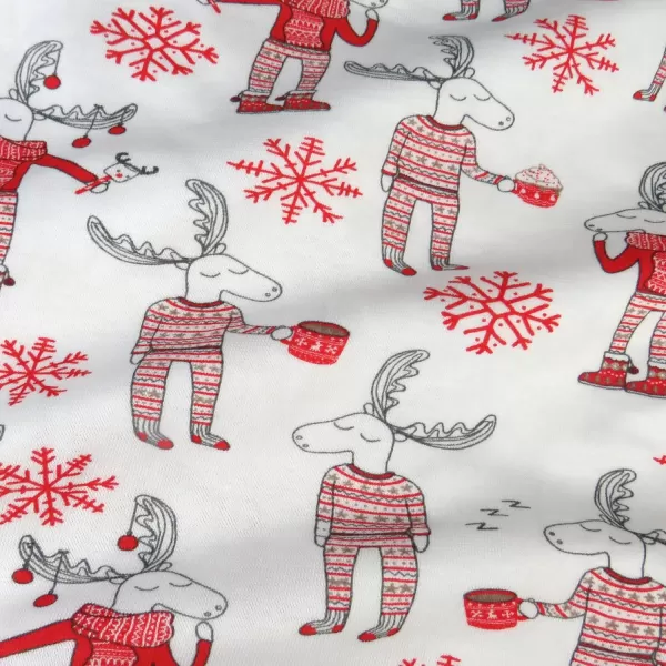 imageHonestBaby Baby Holiday 2Piece Pajamas Sleepwear PJs 100 Organic Cotton for Infant Baby and Toddler Boys ampamp Girls UnisexMoose N Mugs
