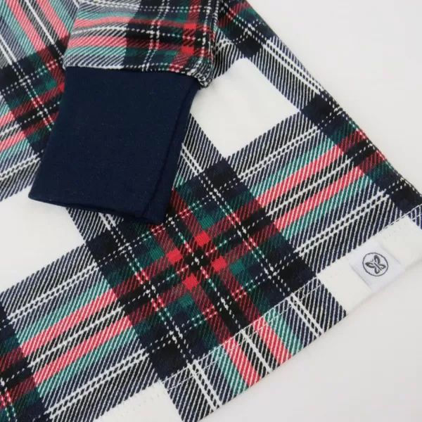 imageHonestBaby Baby Holiday 2Piece Pajamas Sleepwear PJs 100 Organic Cotton for Infant Baby and Toddler Boys ampamp Girls UnisexRed Tartan