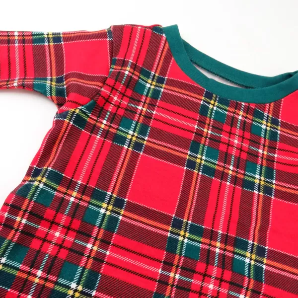 imageHonestBaby Baby Holiday 2Piece Pajamas Sleepwear PJs 100 Organic Cotton for Infant Baby and Toddler Boys ampamp Girls UnisexRoyal Stewart Plaid