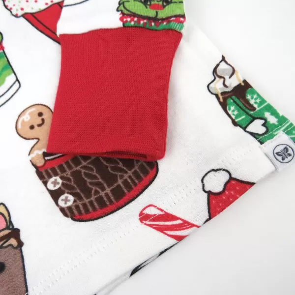 imageHonestBaby Baby Holiday 2Piece Pajamas Sleepwear PJs 100 Organic Cotton for Infant Baby and Toddler Boys ampamp Girls UnisexSnow Shakes