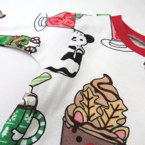imageHonestBaby Baby Holiday 2Piece Pajamas Sleepwear PJs 100 Organic Cotton for Infant Baby and Toddler Boys ampamp Girls UnisexSnow Shakes