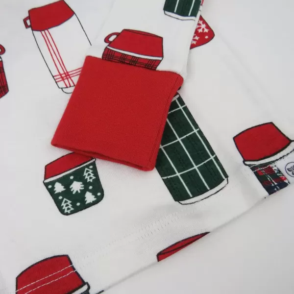 imageHonestBaby Baby Holiday 2Piece Pajamas Sleepwear PJs 100 Organic Cotton for Infant Baby and Toddler Boys ampamp Girls UnisexSomethin Brewin