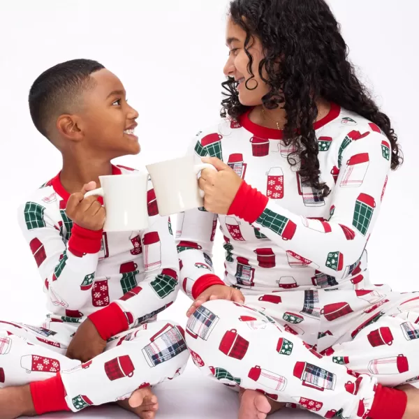 imageHonestBaby Baby Holiday 2Piece Pajamas Sleepwear PJs 100 Organic Cotton for Infant Baby and Toddler Boys ampamp Girls UnisexSomethin Brewin