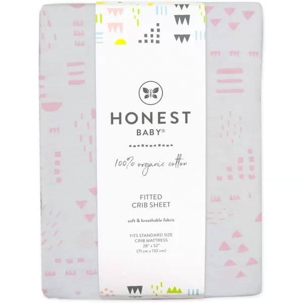 imageHonestBaby Fitted Crib Sheets Fits Standard Mattress Bassinet Mini Prints 100 Organic Cotton Baby Boys Girls and Unisex LEGACY Dots ampamp Dashes One SizePattern Play WhiteLight Blue