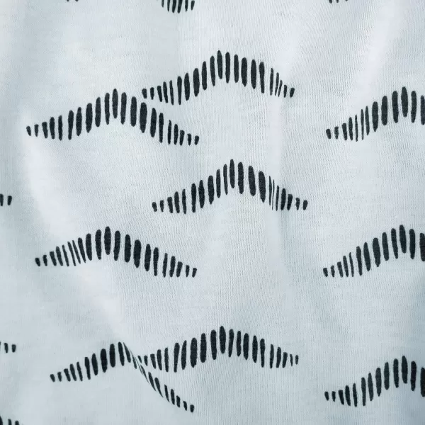 imageHonestBaby Fitted Crib Sheets Fits Standard Mattress Bassinet Mini Prints 100 Organic Cotton Baby Boys Girls and Unisex LEGACY Dots ampamp Dashes One SizePyramids Whispering Blue