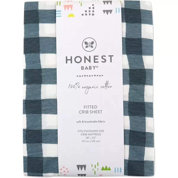 imageHonestBaby Fitted Crib Sheets Fits Standard Mattress Bassinet Mini Prints 100 Organic Cotton Baby Boys Girls and Unisex LEGACY Dots ampamp Dashes One SizePainted Buffalo Check Charcoal