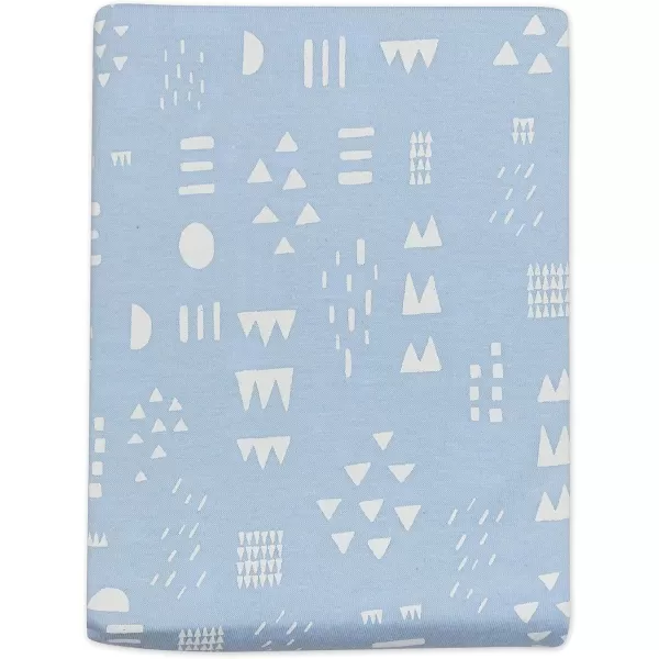 imageHonestBaby Fitted Crib Sheets Fits Standard Mattress Bassinet Mini Prints 100 Organic Cotton Baby Boys Girls and Unisex LEGACY Dots ampamp Dashes One SizePattern Play Light Blue