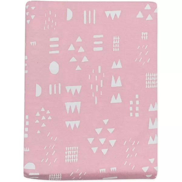 imageHonestBaby Fitted Crib Sheets Fits Standard Mattress Bassinet Mini Prints 100 Organic Cotton Baby Boys Girls and Unisex LEGACY Dots ampamp Dashes One SizePattern Play Pink