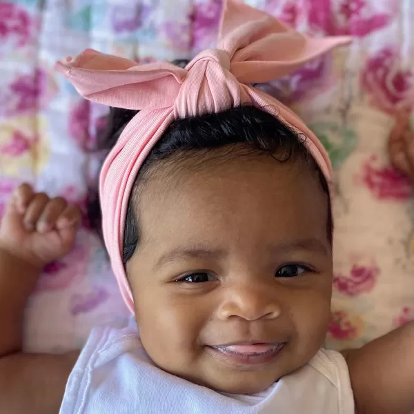 imageHonestBaby Girls Organic Cotton Knotted Headbands MultiPack 10Pack Rainbow Gems Pinks Small10Pack Rainbow Girl