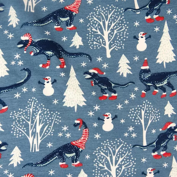 imageHonestBaby Multipack 2 4Piece Pajamas Sleepwear Holiday 100 Organic Cotton Infant Baby and Toddler Boys Girls Unisex Winter Dinoland