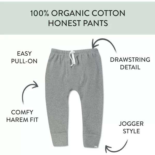 imageHonestBaby Multipack Honest Pants Joggers Pull on 100 Organic Cotton for Infant Baby and Toddler Boys Girls Unisex2pack Black Night