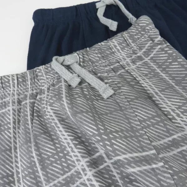imageHonestBaby Multipack Honest Pants Joggers Pull on 100 Organic Cotton for Infant Baby and Toddler Boys Girls Unisex2pack Grey Plaid
