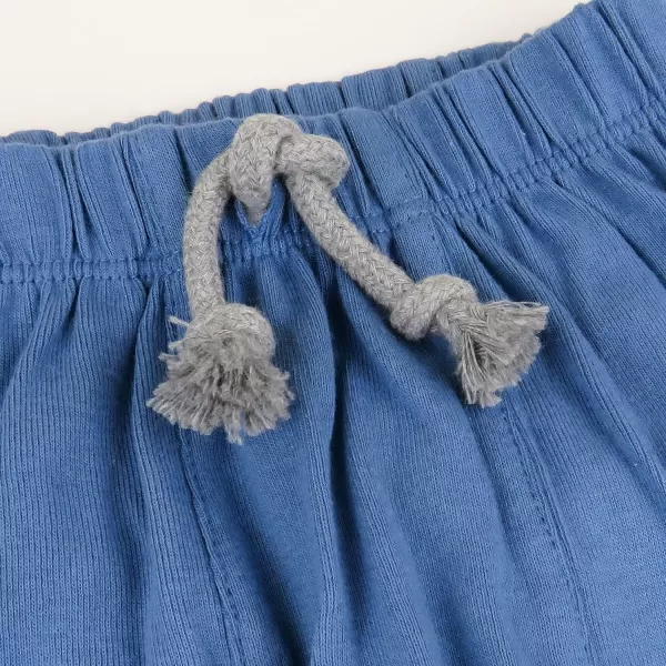 imageHonestBaby Multipack Honest Pants Joggers Pull on 100 Organic Cotton for Infant Baby and Toddler Boys Girls Unisex2pack Ombre Blues