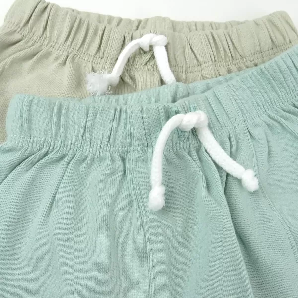 imageHonestBaby Multipack Honest Pants Joggers Pull on 100 Organic Cotton for Infant Baby and Toddler Boys Girls Unisex2pack Sage Ombre