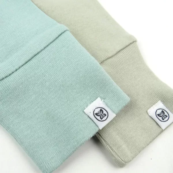 imageHonestBaby Multipack Honest Pants Joggers Pull on 100 Organic Cotton for Infant Baby and Toddler Boys Girls Unisex2pack Sage Ombre