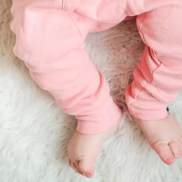 imageHonestBaby Multipack Honest Pants Joggers Pull on 100 Organic Cotton for Infant Baby and Toddler Boys Girls Unisex2pack Strawberry Cream