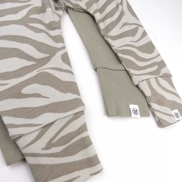 imageHonestBaby Multipack Honest Pants Joggers Pull on 100 Organic Cotton for Infant Baby and Toddler Boys Girls Unisex2pack Zanzibar Zebra