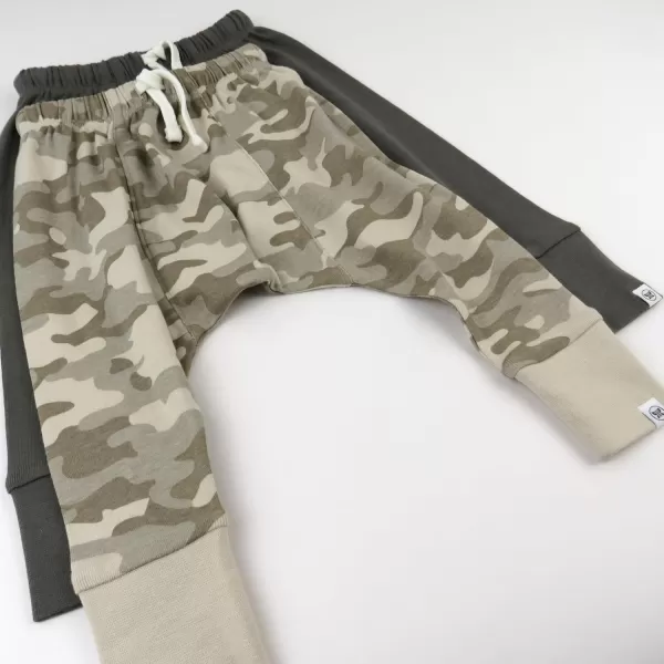 imageHonestBaby Multipack Honest Pants Joggers Pull on 100 Organic Cotton for Infant Baby and Toddler Boys Girls UnisexSandstorm Camo