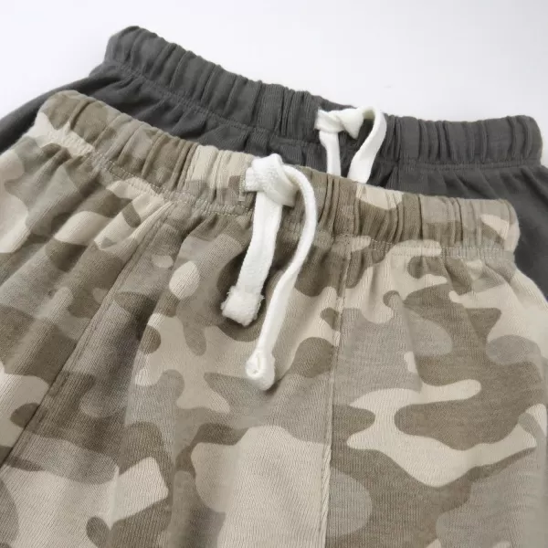 imageHonestBaby Multipack Honest Pants Joggers Pull on 100 Organic Cotton for Infant Baby and Toddler Boys Girls UnisexSandstorm Camo