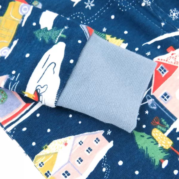 imageHonestBaby NonSlip Footed Holiday Pajamas OnePiece Sleeper ZipFront PJs Organic Cotton for Baby Boys GirlsNordic Holiday