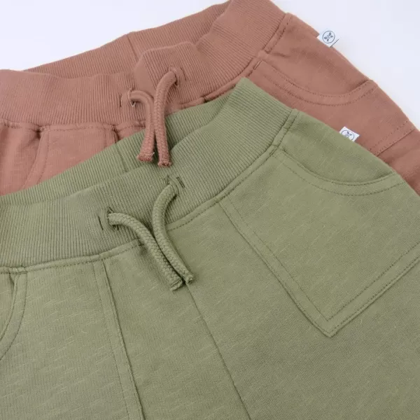 imageHonestBaby Unisex Kids 2Pack Easy Fit Cargo Sweat PantBrown