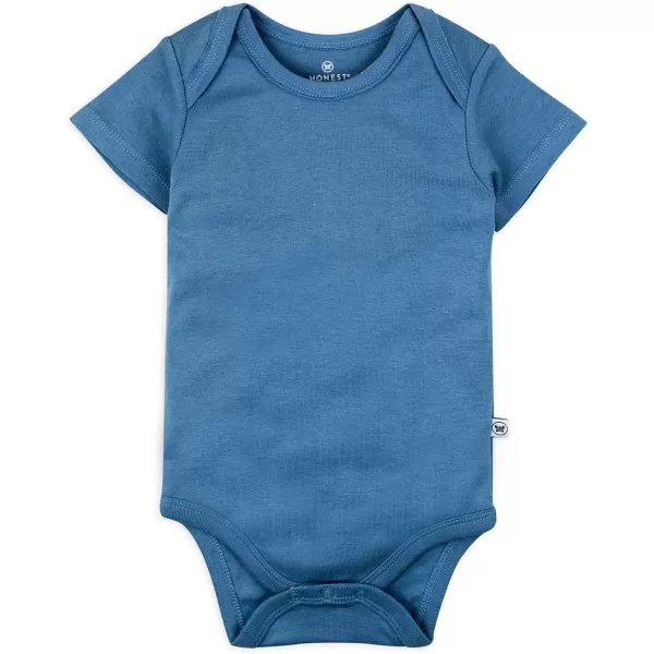 imageHonestBaby babyboys 5pack Short Sleeve Bodysuits Onepiece 100 Organic Cotton for Infant Baby Boys Unisex5pack Blue Ombre