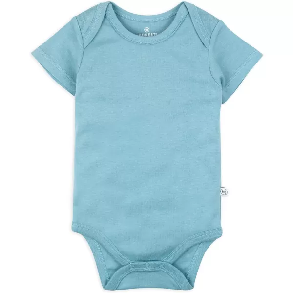 imageHonestBaby babyboys 5pack Short Sleeve Bodysuits Onepiece 100 Organic Cotton for Infant Baby Boys Unisex5pack Blue Ombre