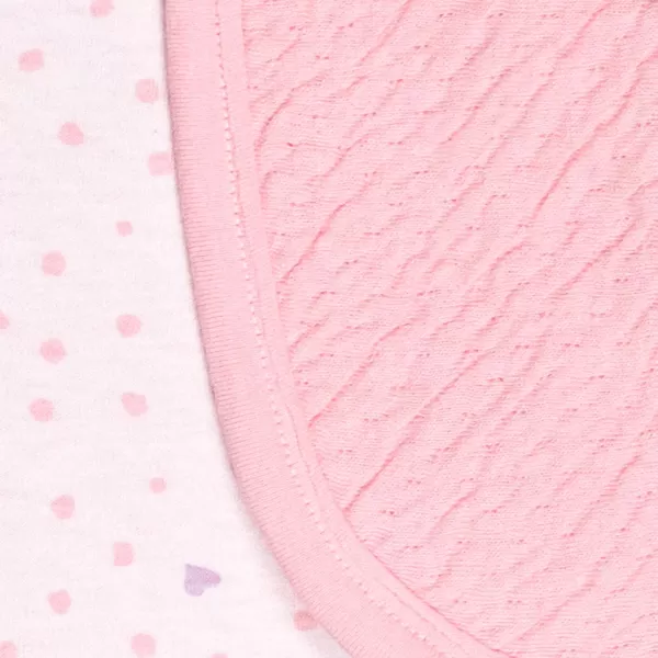 imageHonestBaby unisex baby Organic Cotton Matelasse Reversible Receiving Wearable Blanket Pattern Play WhitePink One Size USLove Dot