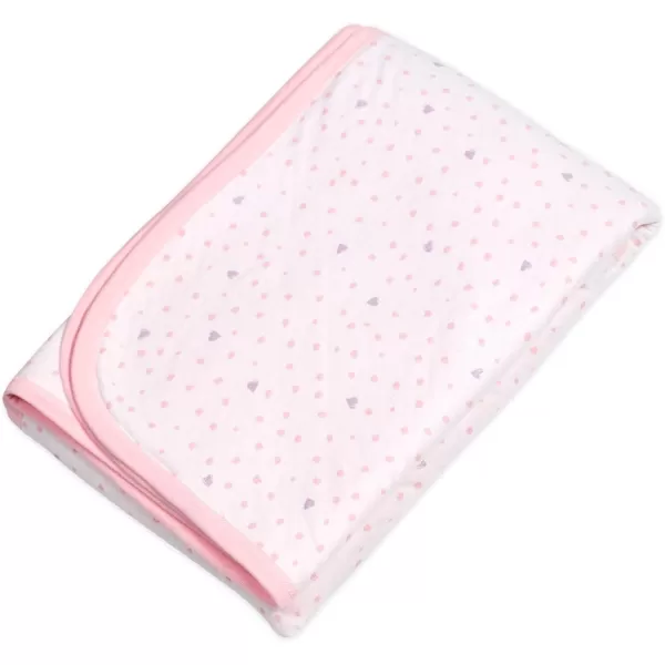 imageHonestBaby unisex baby Organic Cotton Matelasse Reversible Receiving Wearable Blanket Pattern Play WhitePink One Size USLove Dot