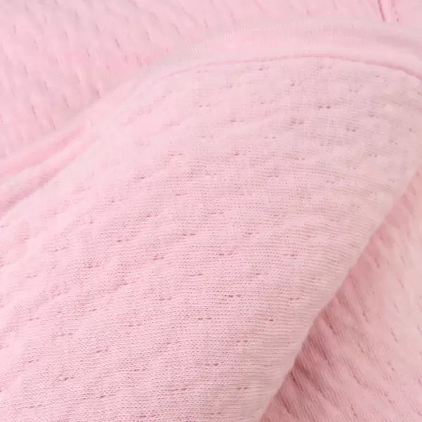imageHonestBaby unisex baby Organic Cotton Matelasse Reversible Receiving Wearable Blanket Pattern Play WhitePink One Size USPink