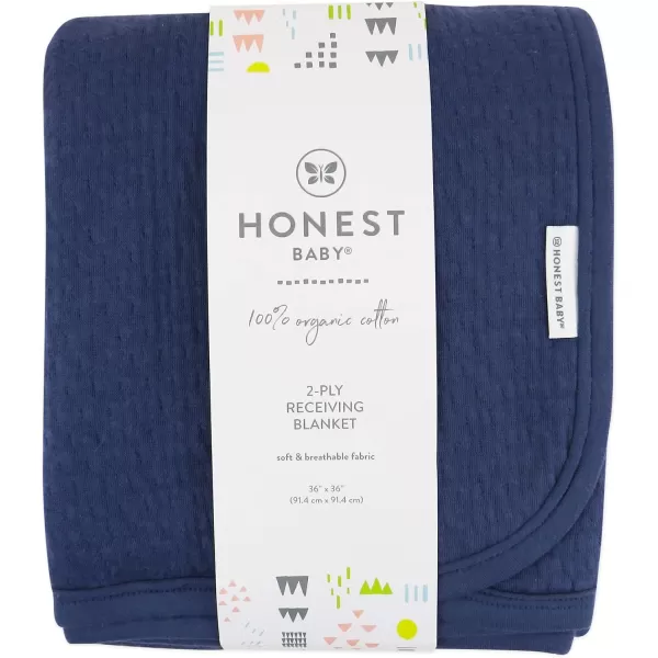 imageHonestBaby unisex baby Organic Cotton Matelasse Reversible Receiving Wearable Blanket Pattern Play WhitePink One Size USRainbow Stripe Blues