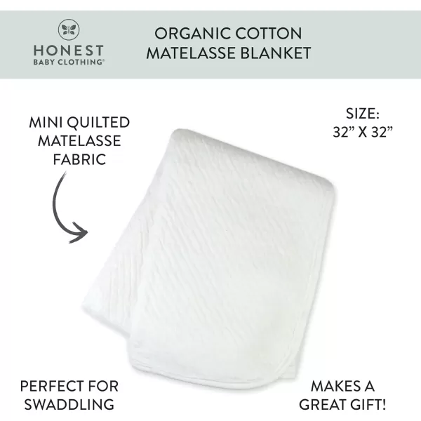 imageHonestBaby unisex baby Organic Cotton Matelasse Reversible Receiving Wearable Blanket Pattern Play WhitePink One Size USWhite