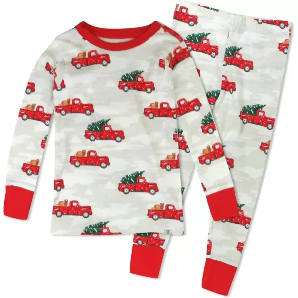 imageHonestBaby Baby Holiday 2Piece Pajamas Sleepwear PJs 100 Organic Cotton for Infant Baby and Toddler Boys ampamp Girls UnisexGetting the Tree