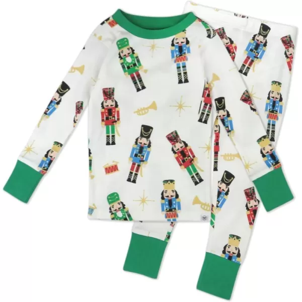 imageHonestBaby Baby Holiday 2Piece Pajamas Sleepwear PJs 100 Organic Cotton for Infant Baby and Toddler Boys ampamp Girls UnisexNutcracker