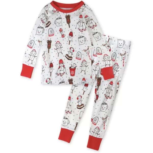 imageHonestBaby Baby Holiday 2Piece Pajamas Sleepwear PJs 100 Organic Cotton for Infant Baby and Toddler Boys ampamp Girls UnisexOoie Gooie Holiday