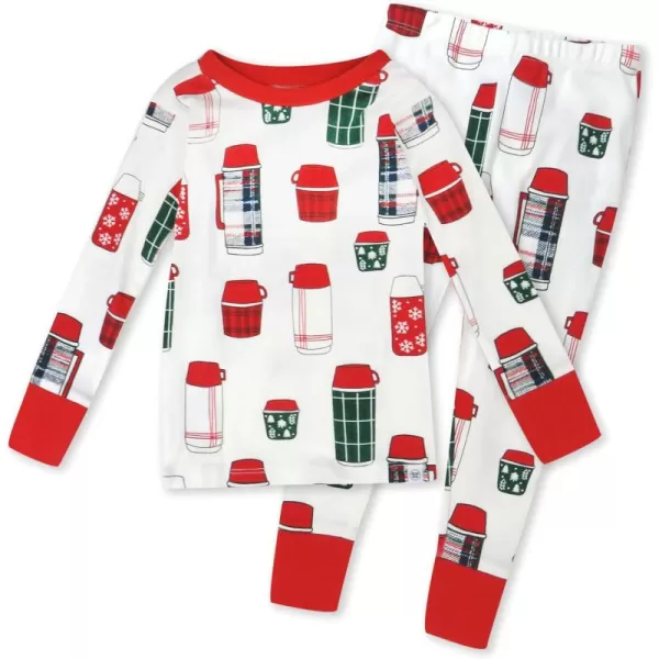 imageHonestBaby Baby Holiday 2Piece Pajamas Sleepwear PJs 100 Organic Cotton for Infant Baby and Toddler Boys ampamp Girls UnisexSomethin Brewin
