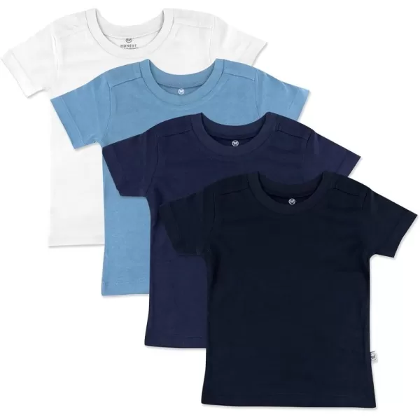 imageHonestBaby Baby Short Sleeve Tshirt 100 Organic Cotton Infant BabyBlue Ombre