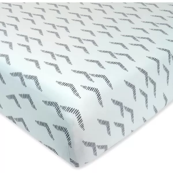 imageHonestBaby Fitted Crib Sheets Fits Standard Mattress Bassinet Mini Prints 100 Organic Cotton Baby Boys Girls and Unisex LEGACY Dots ampamp Dashes One SizePyramids Whispering Blue