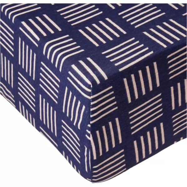 imageHonestBaby Fitted Crib Sheets Fits Standard Mattress Bassinet Mini Prints 100 Organic Cotton Baby Boys Girls and Unisex LEGACY Dots ampamp Dashes One SizeSketchy Square Dark Navy
