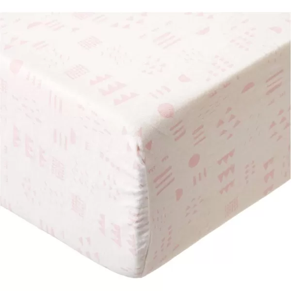 imageHonestBaby Fitted Crib Sheets Fits Standard Mattress Bassinet Mini Prints 100 Organic Cotton Baby Boys Girls and Unisex LEGACY Dots ampamp Dashes One SizePattern Play WhitePink