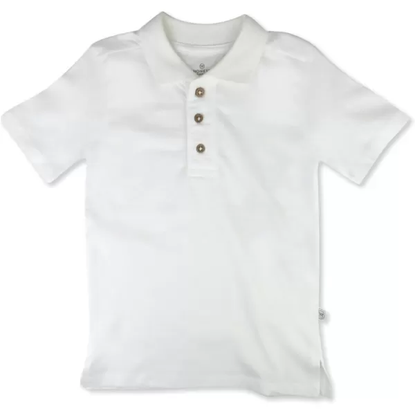 imageHonestBaby Polo TShirt Short Sleeve Tees 100 Organic Cotton Unisex1pack Bright White
