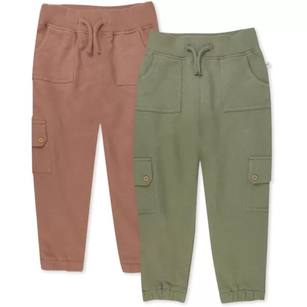 imageHonestBaby Unisex Kids 2Pack Easy Fit Cargo Sweat PantBrown