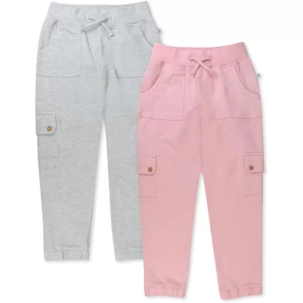 imageHonestBaby Unisex Kids 2Pack Easy Fit Cargo Sweat PantDusty Pink