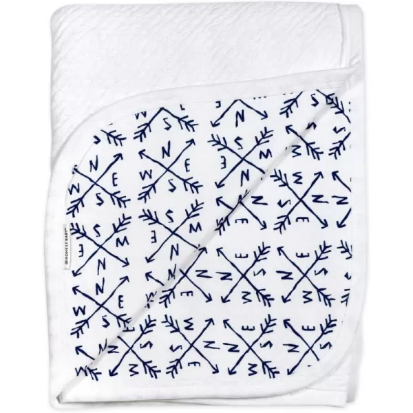 imageHonestBaby unisex baby Organic Cotton Matelasse Reversible Receiving Wearable Blanket Pattern Play WhitePink One Size USCompass