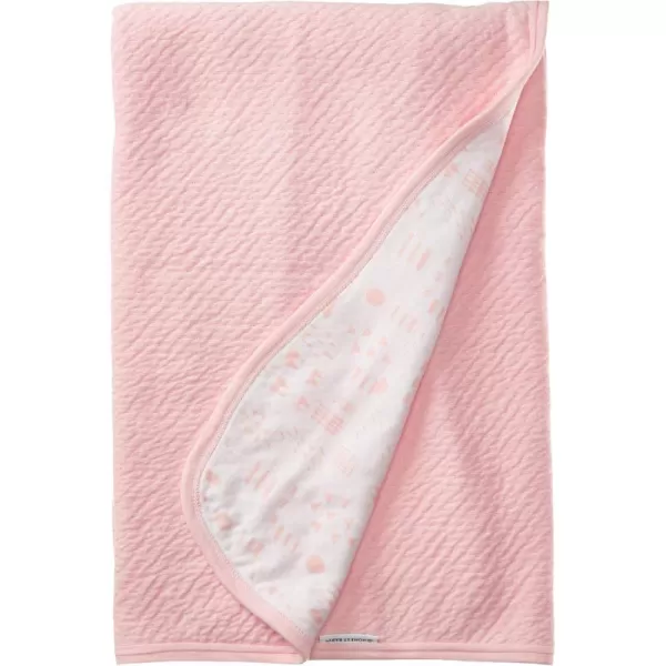 imageHonestBaby unisex baby Organic Cotton Matelasse Reversible Receiving Wearable Blanket Pattern Play WhitePink One Size USPattern Play WhitePink