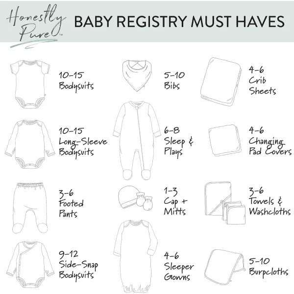 imageHonestBaby Baby 100 Organic Cotton Gift Sets MultipackBright White