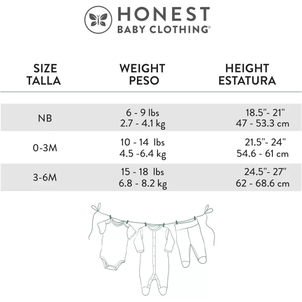 imageHonestBaby Multipack Gift Bundle Sets Mix Match Outfits 100 Organic Cotton for Newborn Infant Baby Boys Girls UnisexHonestly Pure White