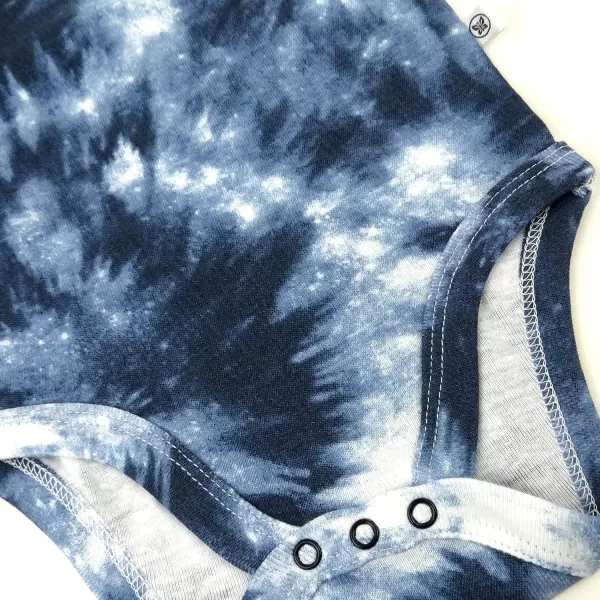 imageHonestBaby Multipack Gift Bundle Sets Mix Match Outfits 100 Organic Cotton for Newborn Infant Baby Boys Girls UnisexTie Dye Blues