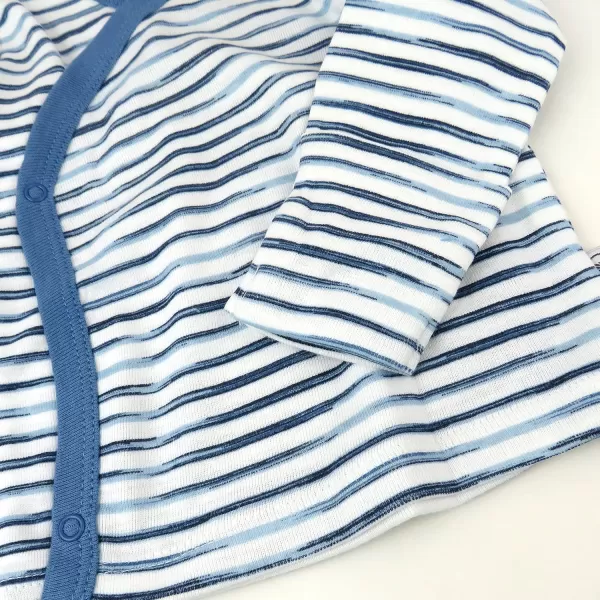 imageHonestBaby Multipack Gift Bundle Sets Mix Match Outfits 100 Organic Cotton for Newborn Infant Baby Boys Girls UnisexWhite Indigo Stripe